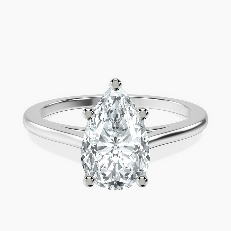 Teagan Solitaire 1.5mm Lab Diamond Ring front view