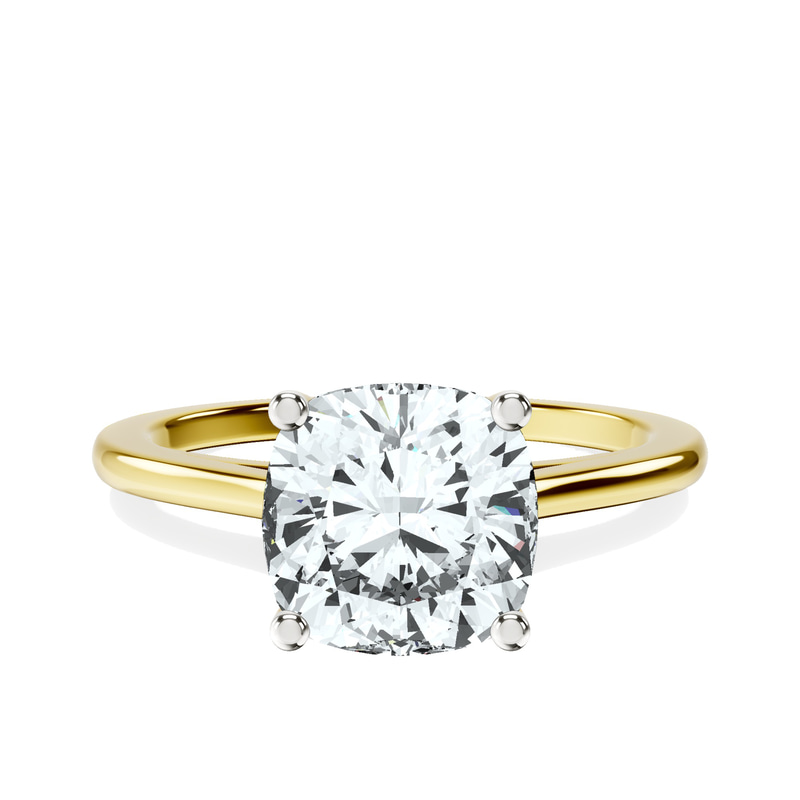 Teagan Solitaire 1.5mm Lab Diamond Ring front view