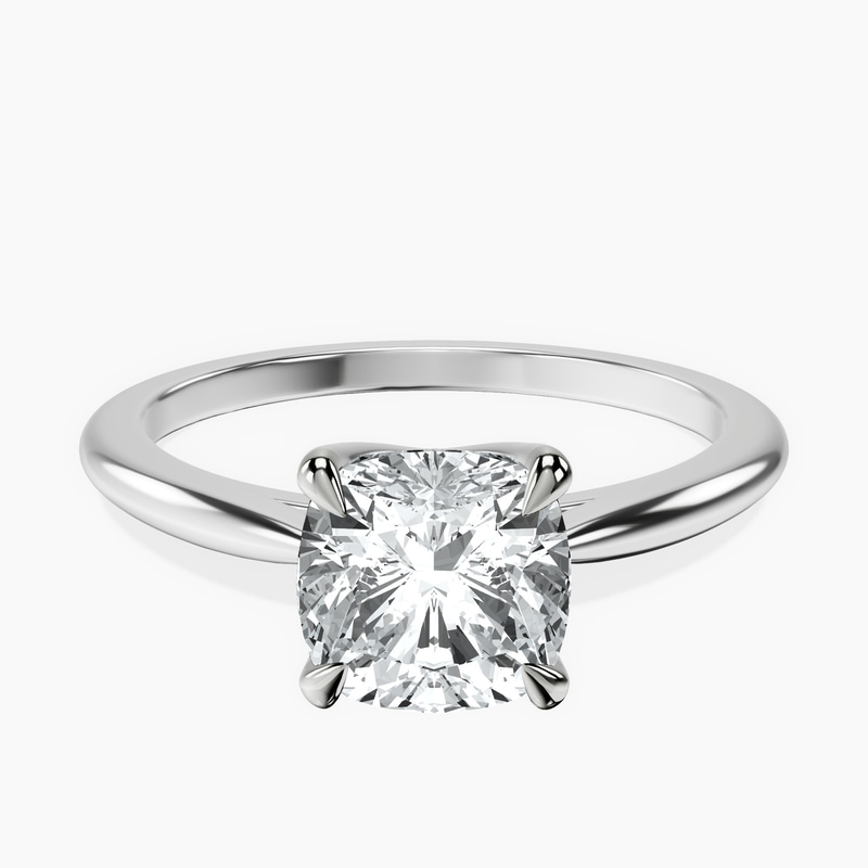 10kt White Gold Azalea Classic Solitaire 1.5mm Lab Diamond Ring front image