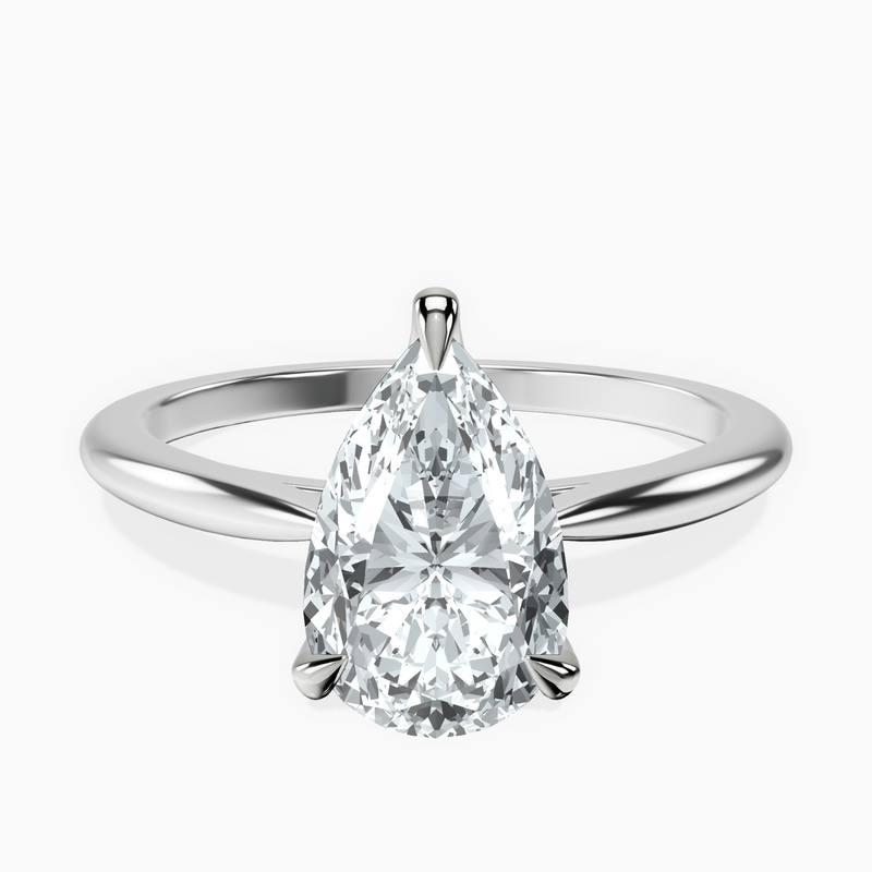 2.59 ct. pear Azalea Solitaire Ring in 14kt white gold rtr top