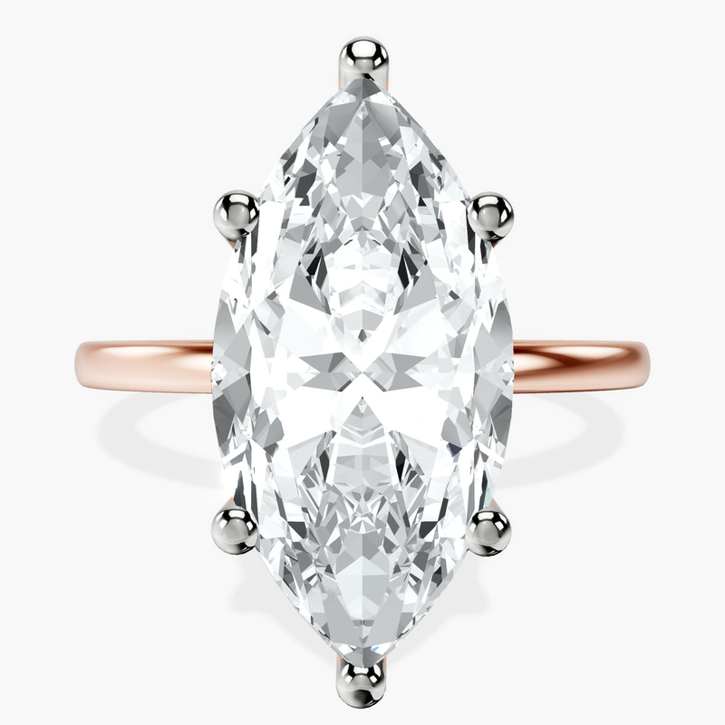 10kt Rose Gold Four Prong Solitaire 1.5mm Lab Diamond Ring front image