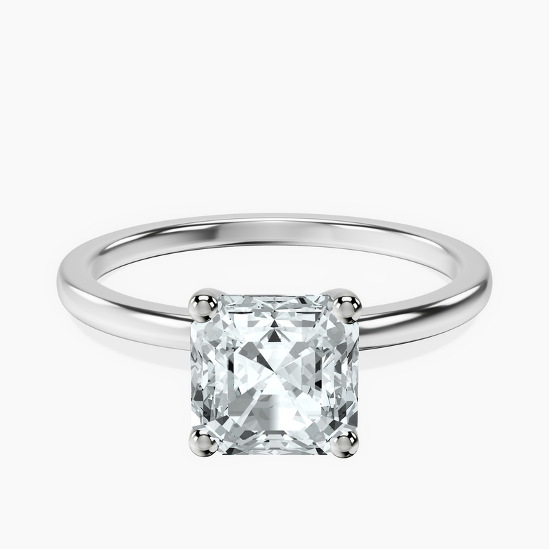 Four Prong Solitaire 1.5mm Lab Diamond Ring front view