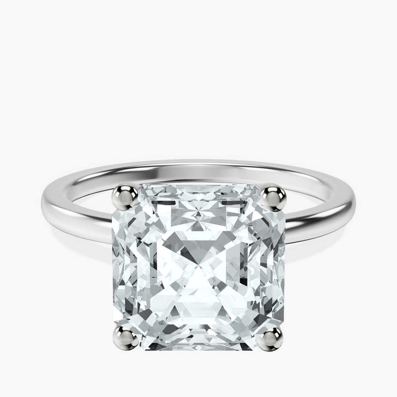 Platinum Four Prong Solitaire 1.5mm Lab Diamond Ring front image
