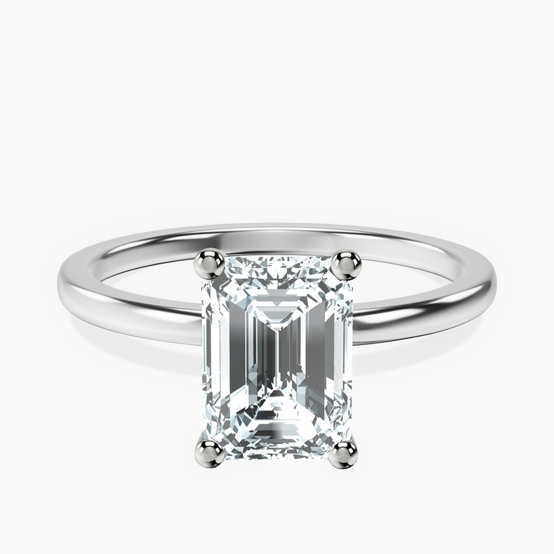 Four Prong Solitaire 1.5mm Lab Diamond Ring front view