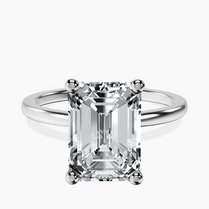 Platinum Four Prong Solitaire 1.5mm Lab Diamond Ring front image