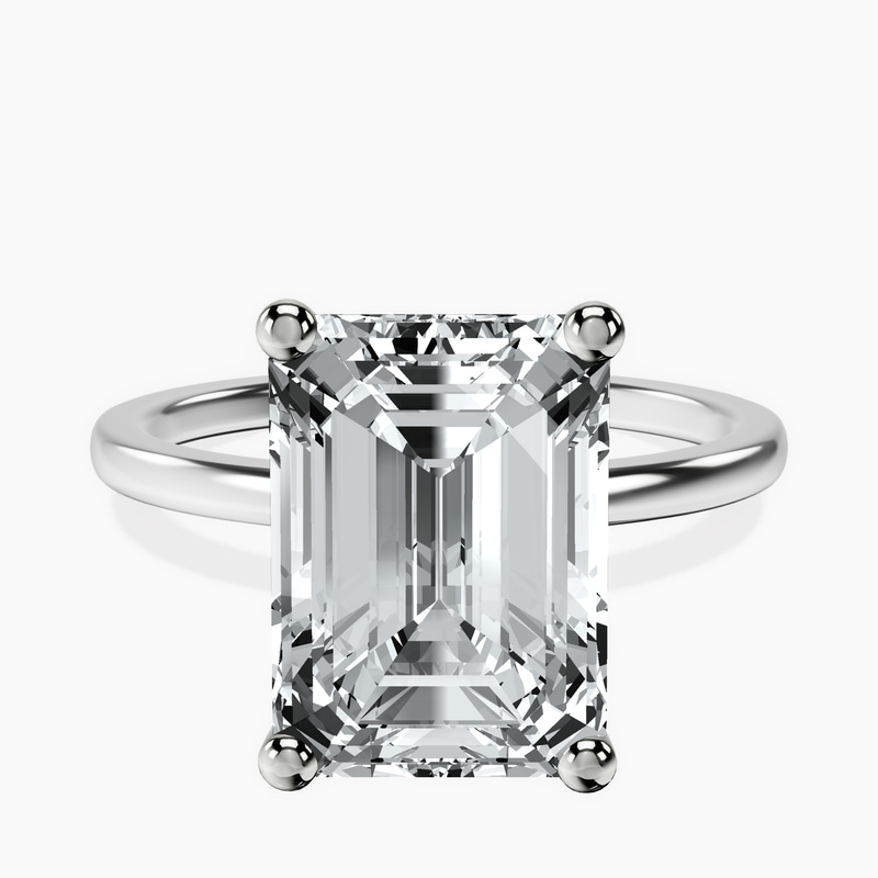 Platinum Four Prong Solitaire 1.5mm Lab Diamond Ring front image