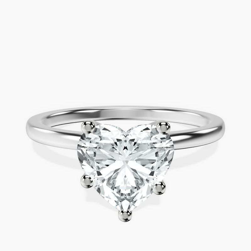 Four Prong Solitaire 1.5mm Lab Diamond Ring front view