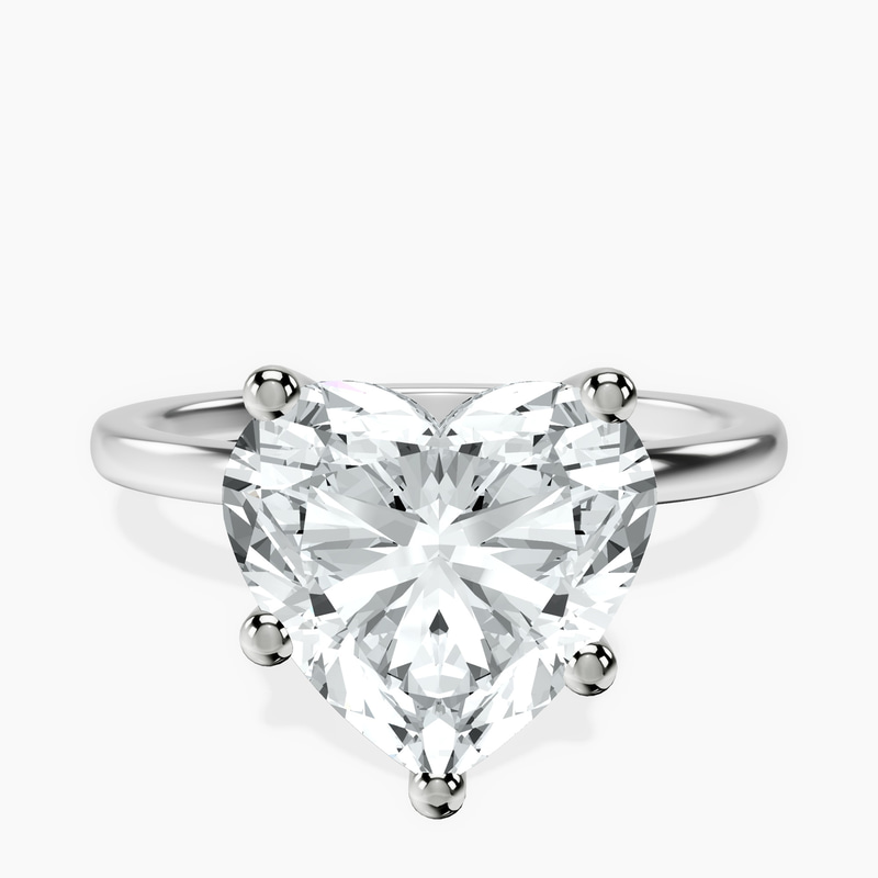 Platinum Four Prong Solitaire 1.5mm Lab Diamond Ring front image