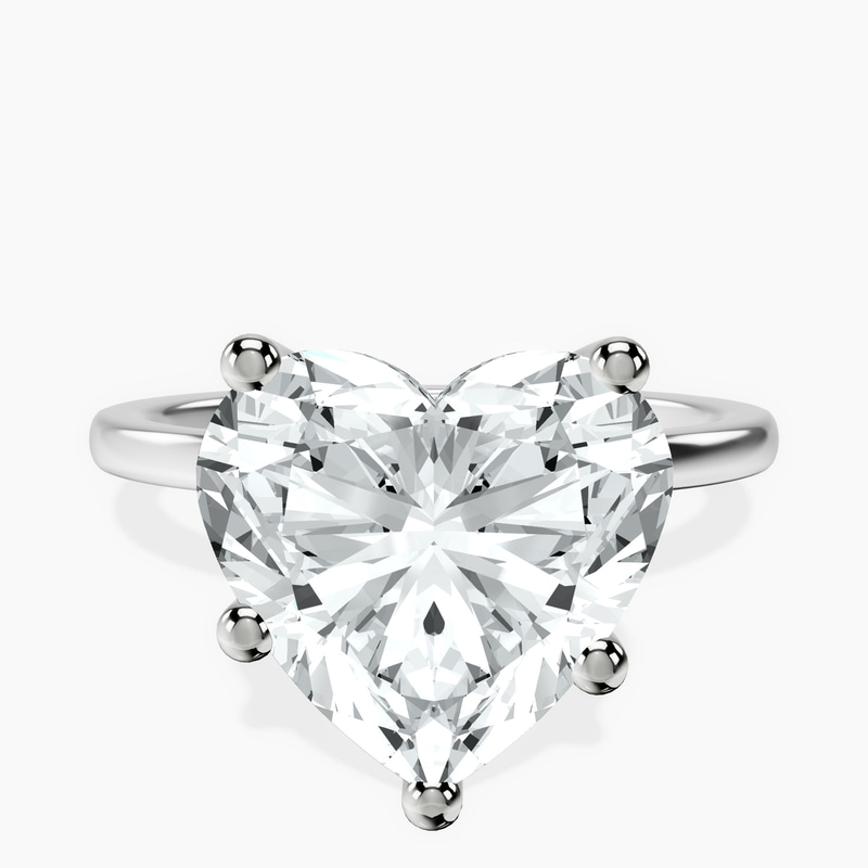 Platinum Four Prong Solitaire 1.5mm Lab Diamond Ring front image