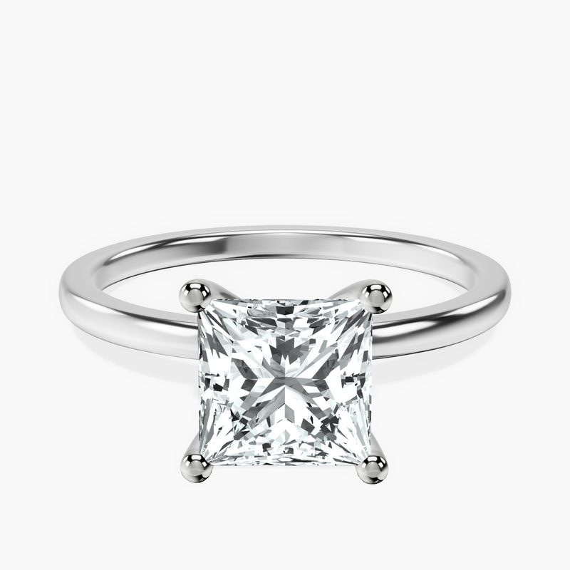 Four Prong Solitaire 1.5mm Lab Diamond Ring front view