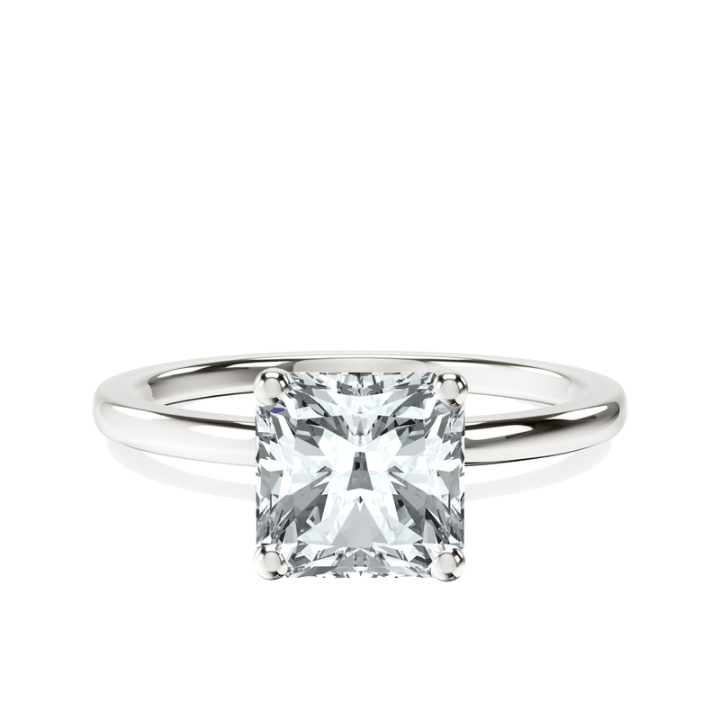 Four Prong Solitaire 1.5mm Lab Diamond Ring front view