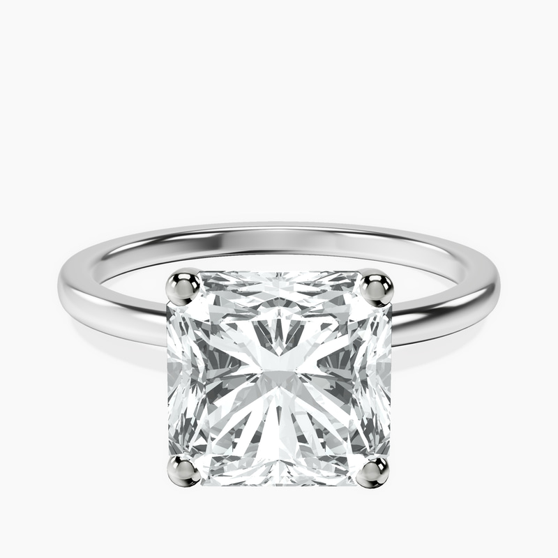 Platinum Four Prong Solitaire 1.5mm Lab Diamond Ring front image