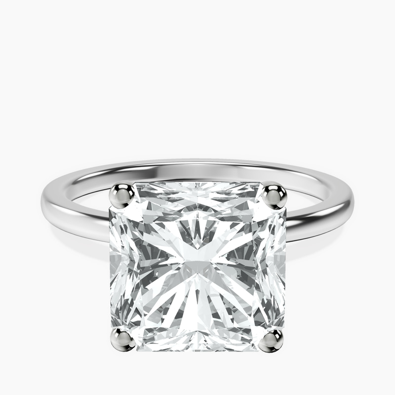 10kt White Gold Four Prong Solitaire 1.5mm Lab Diamond Ring front image
