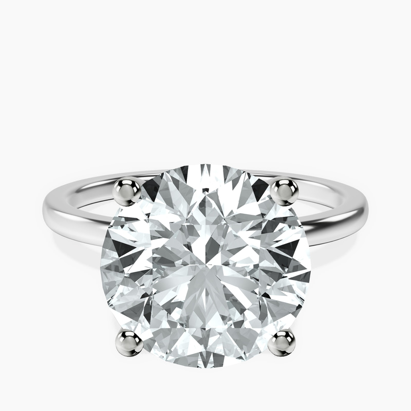Platinum Four Prong Solitaire 1.5mm Lab Diamond Ring front image