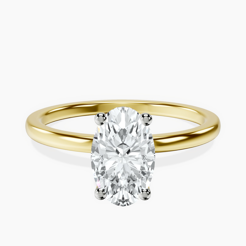 14kt Yellow Gold Four Prong Solitaire 1.5mm Lab Diamond Ring front image