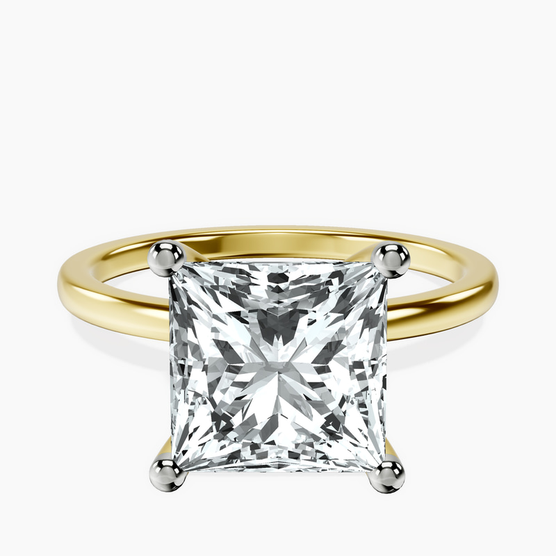 14kt Yellow Gold Four Prong Solitaire 1.5mm Lab Diamond Ring front image