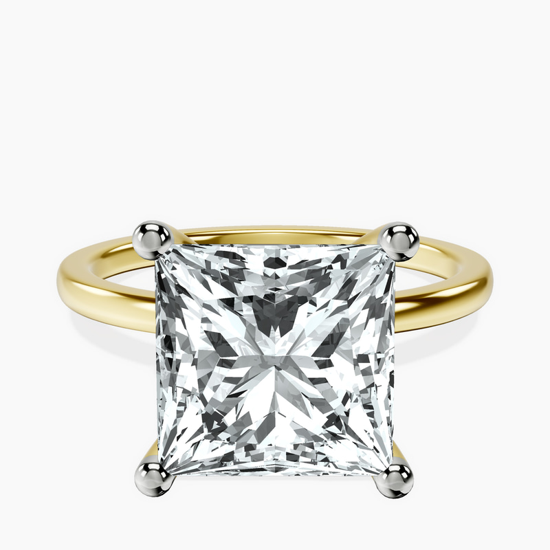 14kt Yellow Gold Four Prong Solitaire 1.5mm Lab Diamond Ring front image