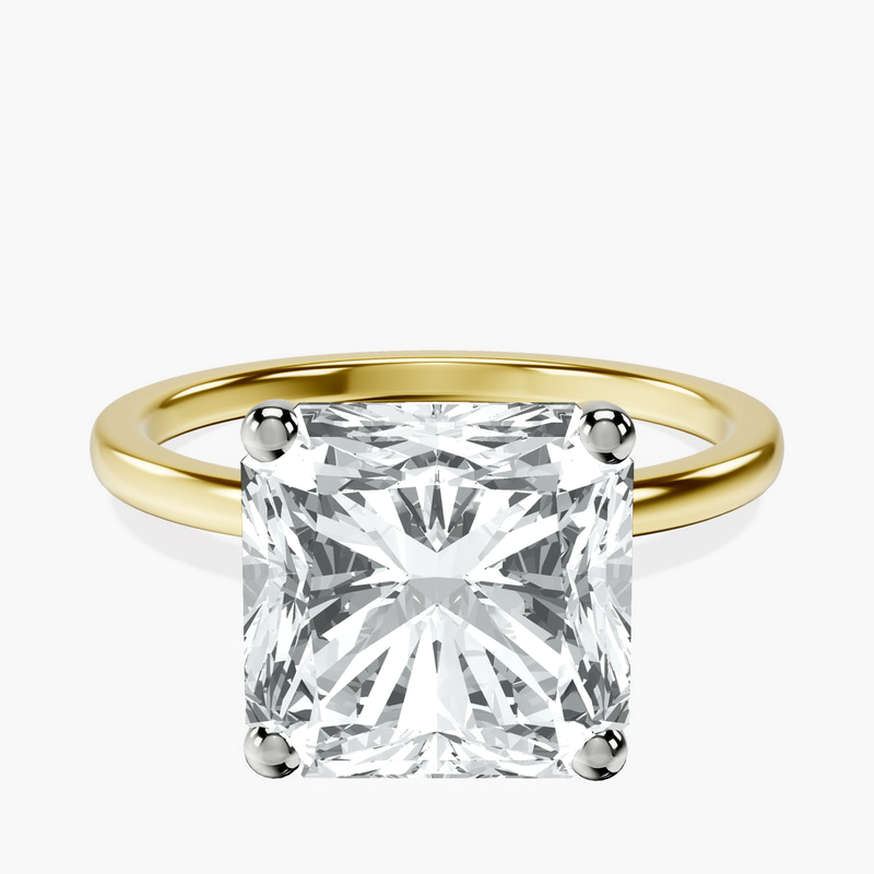 10kt Yellow Gold Four Prong Solitaire 1.5mm Lab Diamond Ring front image