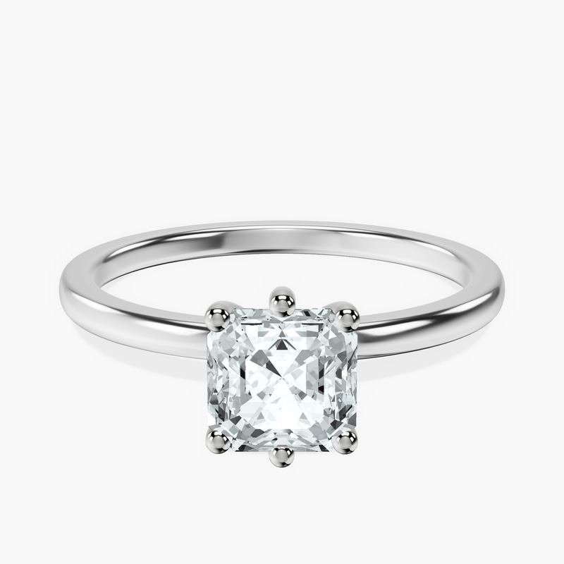 Platinum Six Prong Solitaire 1.5mm Lab Diamond Ring front image