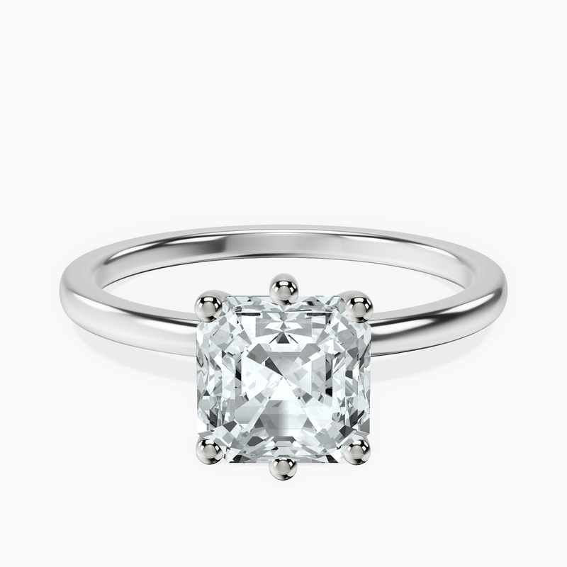 Six Prong Solitaire 1.5mm Lab Diamond Ring front view