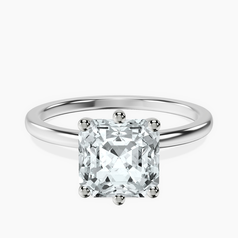Platinum Six Prong Solitaire 1.5mm Lab Diamond Ring front image