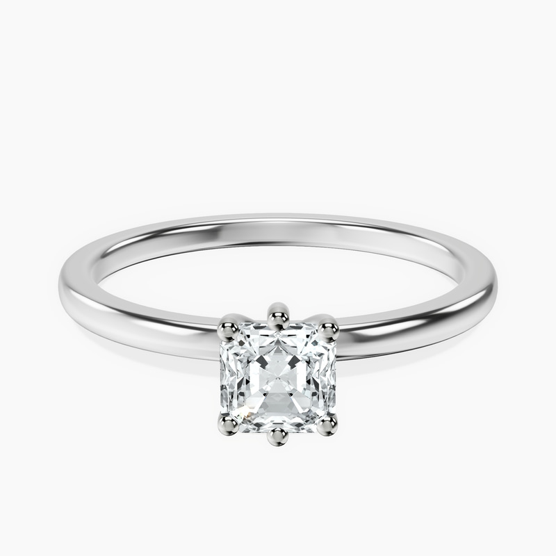 Platinum Six Prong Solitaire 1.5mm Lab Diamond Ring front image