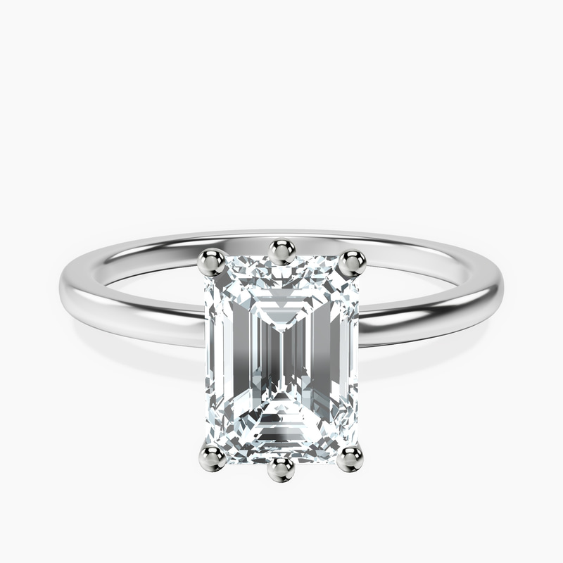 Six Prong Solitaire 1.5mm Lab Diamond Ring front view