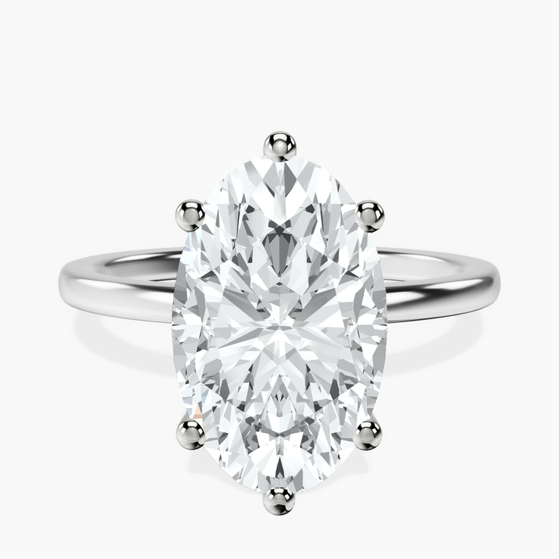 Platinum Six Prong Solitaire 1.5mm Lab Diamond Ring front image