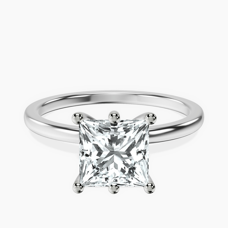 Six Prong Solitaire 1.5mm Lab Diamond Ring front view