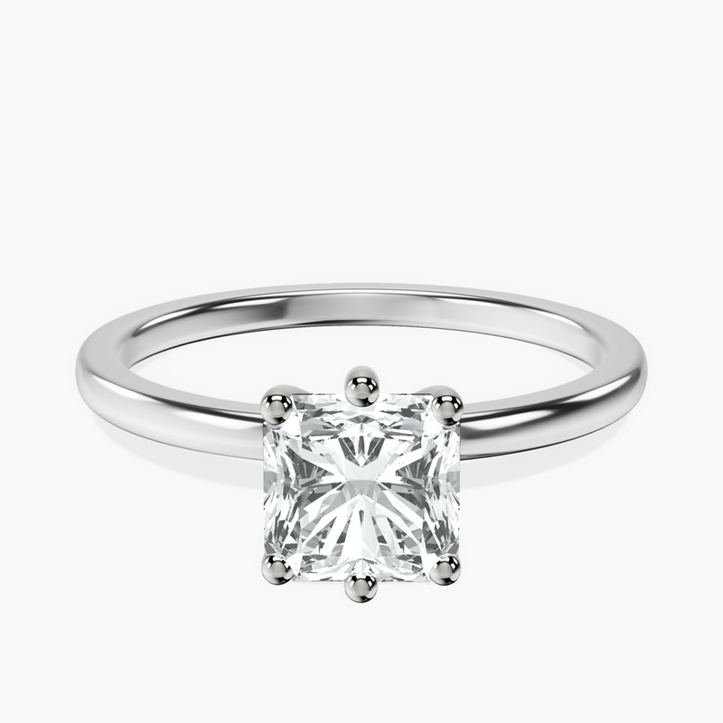 Platinum Six Prong Solitaire 1.5mm Lab Diamond Ring front image