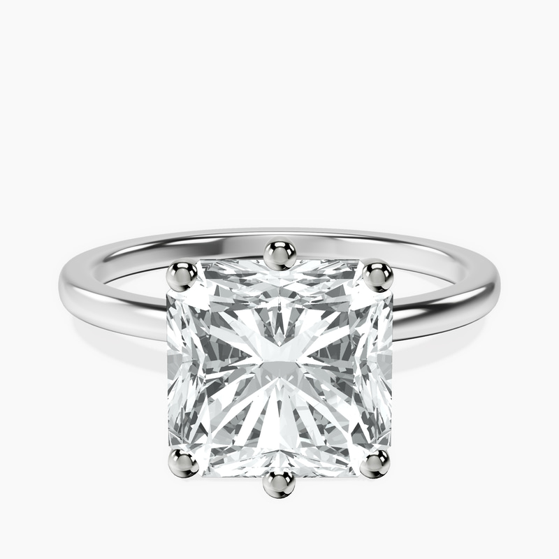 Platinum Six Prong Solitaire 1.5mm Lab Diamond Ring front image