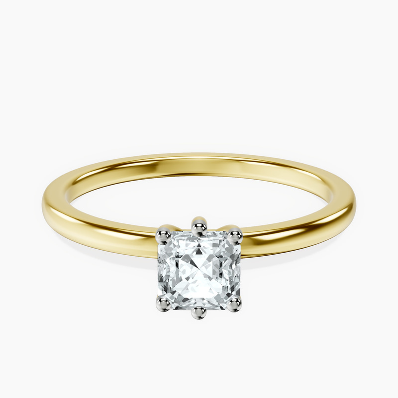 14kt Yellow Gold Six Prong Solitaire 1.5mm Lab Diamond Ring front image