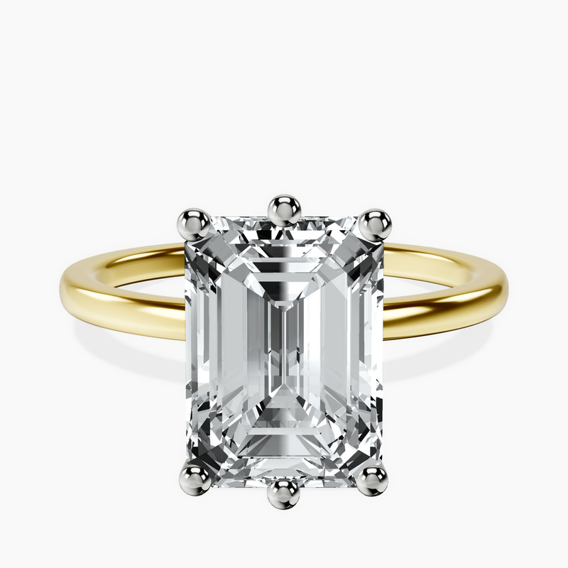 14kt Yellow Gold Six Prong Solitaire 1.5mm Lab Diamond Ring front image