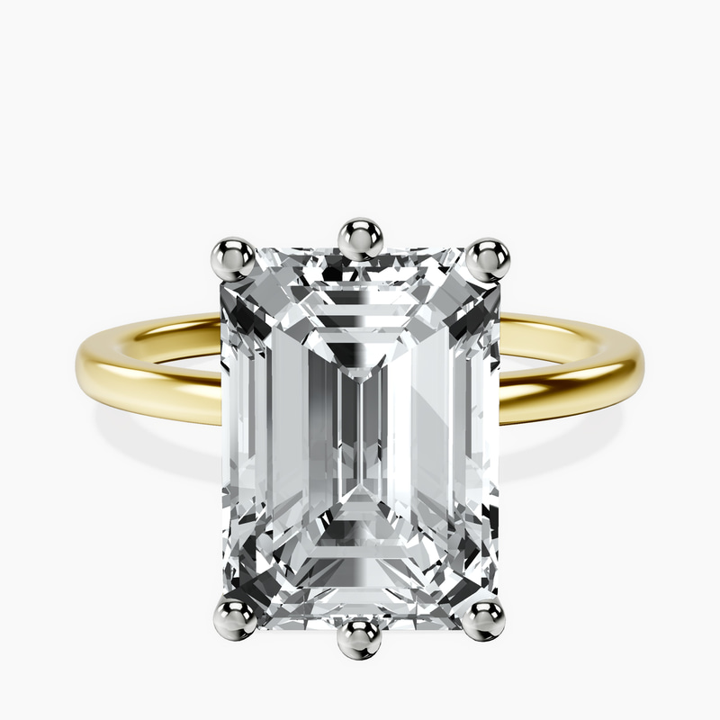18kt Yellow Gold Six Prong Solitaire 1.5mm Lab Diamond Ring front image