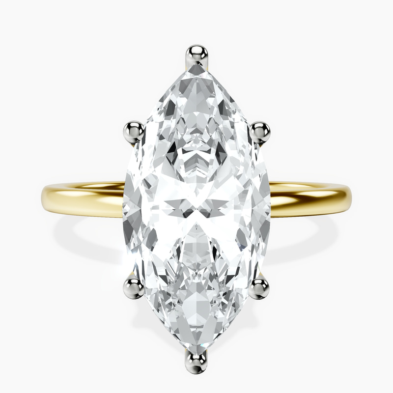 14kt Yellow Gold Six Prong Solitaire 1.5mm Lab Diamond Ring front image