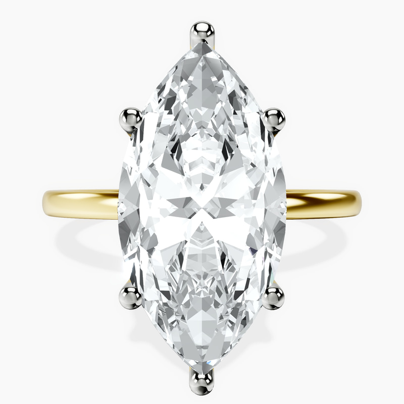 14kt Yellow Gold Six Prong Solitaire 1.5mm Lab Diamond Ring front image