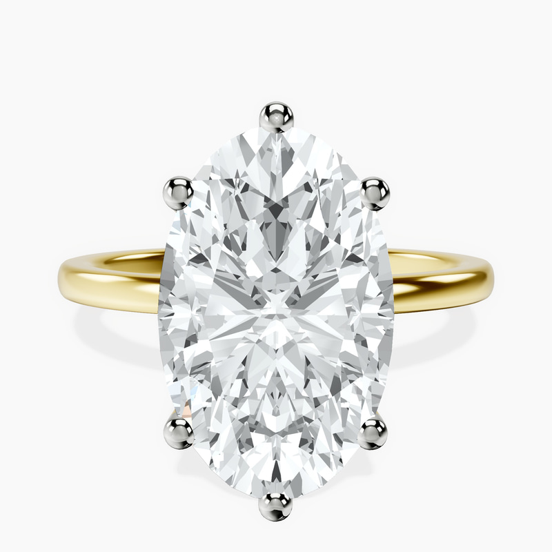 14kt Yellow Gold Six Prong Solitaire 1.5mm Lab Diamond Ring front image