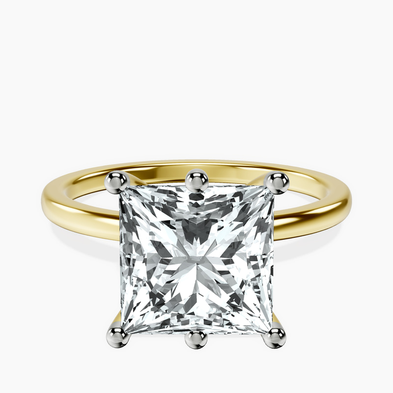14kt Yellow Gold Six Prong Solitaire 1.5mm Lab Diamond Ring front image