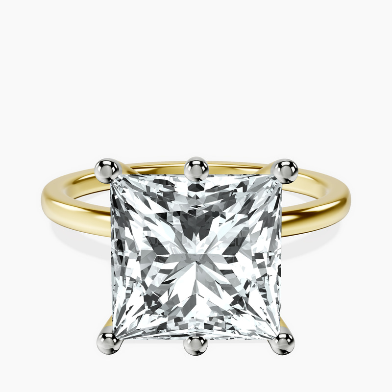 18kt Yellow Gold Six Prong Solitaire 1.5mm Lab Diamond Ring front image