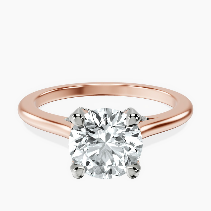 1.41 ct. round Agnes Solitaire Ring in 14kt rose gold rtr top