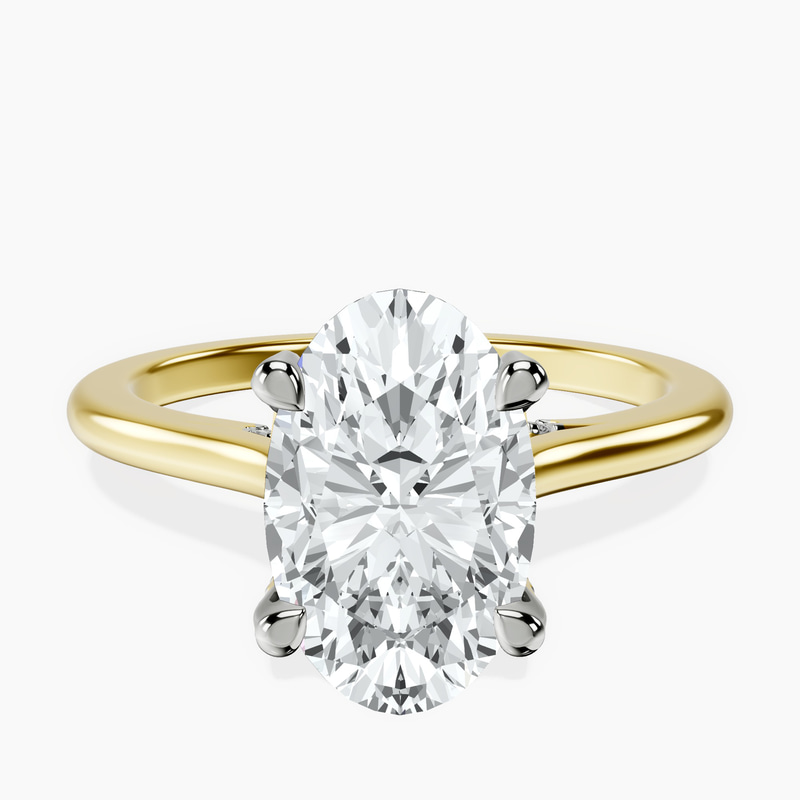 Agnes Criss cross Prong Solitaire 1.5mm Lab Diamond Ring front view