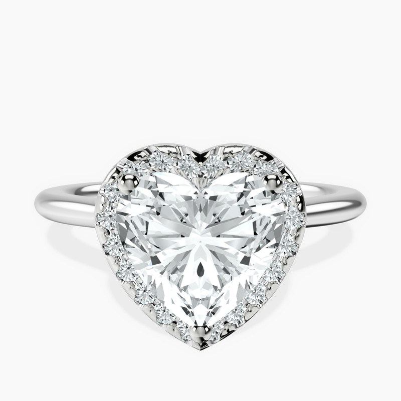 2.71 ct. heart Harriet Ring in 10kt white gold rtr top