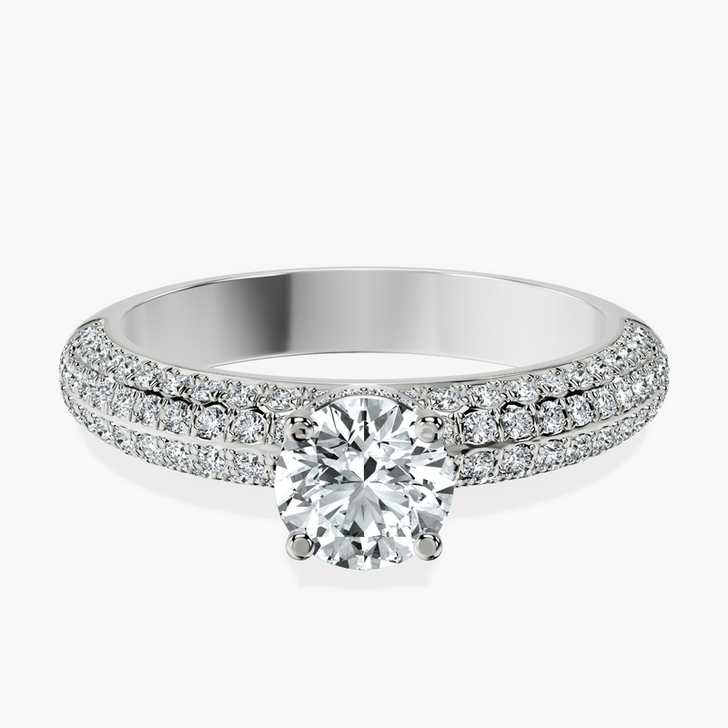 18kt White Gold Casimer Secret Halo Lab Diamond Ring front image