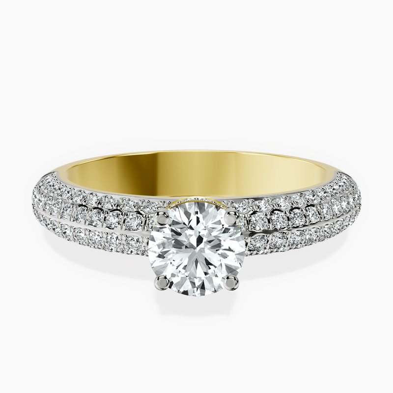10kt Yellow Gold Casimer Secret Halo Lab Diamond Ring front image