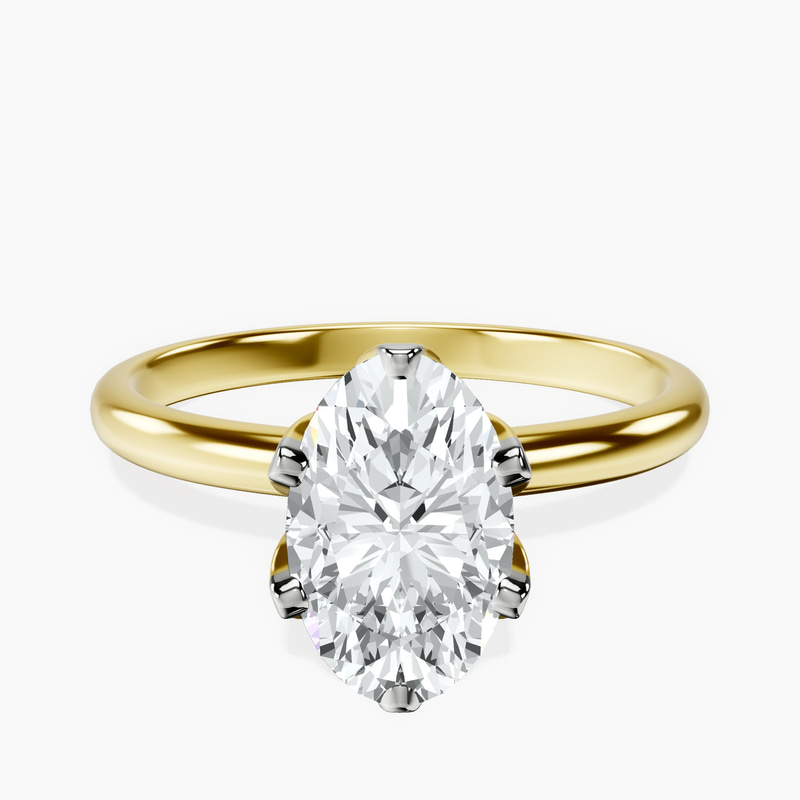 2.99 ct. oval Blooming Petal Halo Ring in 10kt yellow gold rtr top