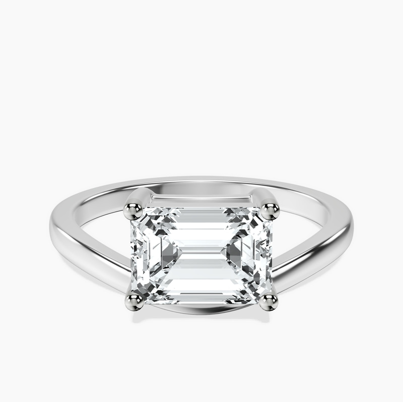 Crest Four Prong Solitaire Lab Diamond Ring front view