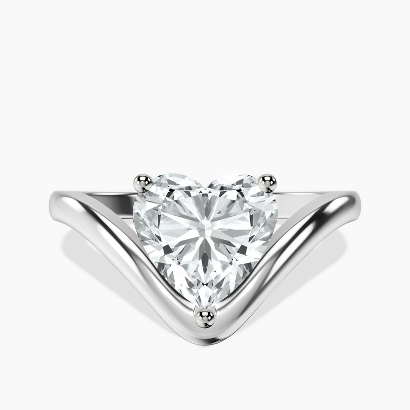 2.97 ct. heart Eden Crest Lab Diamond Ring in 14kt white gold rtr top