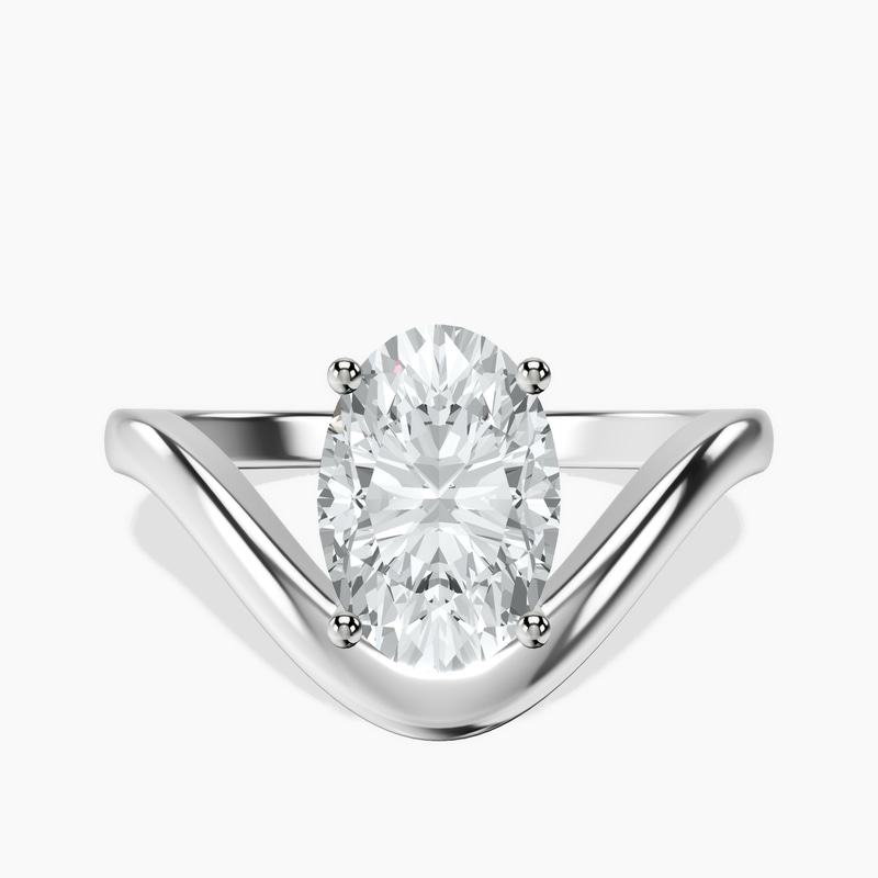 9ct White Gold Eden Crest Lab Diamond Ring front image