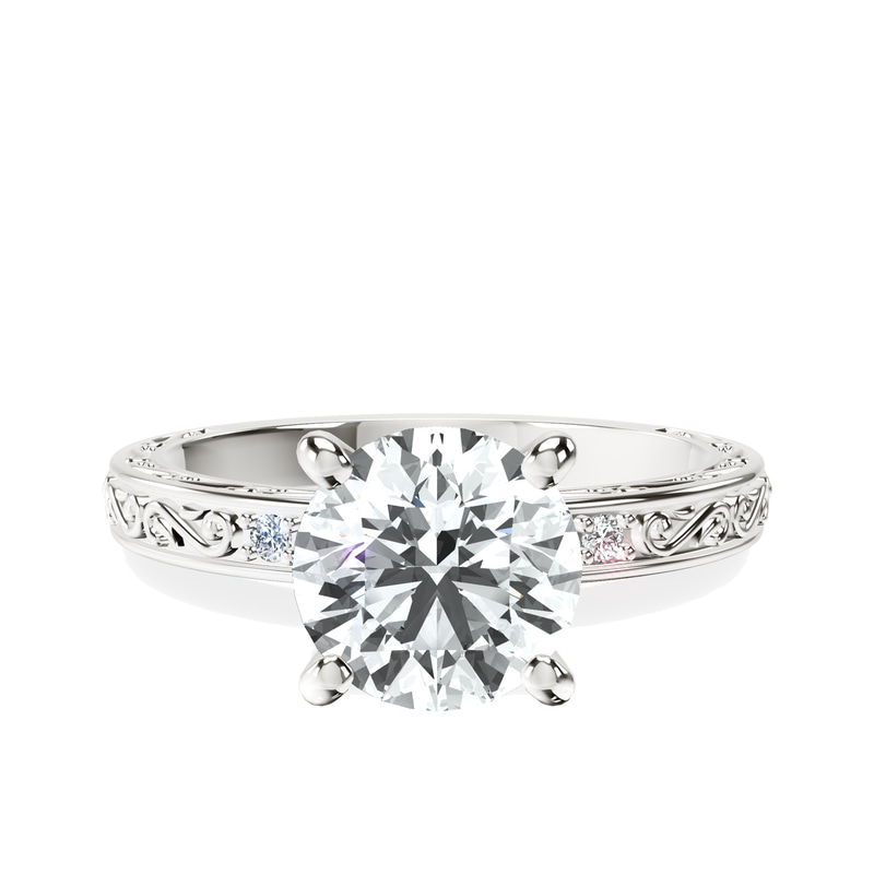 Antique Allure Vintage Lab Diamond Ring front view