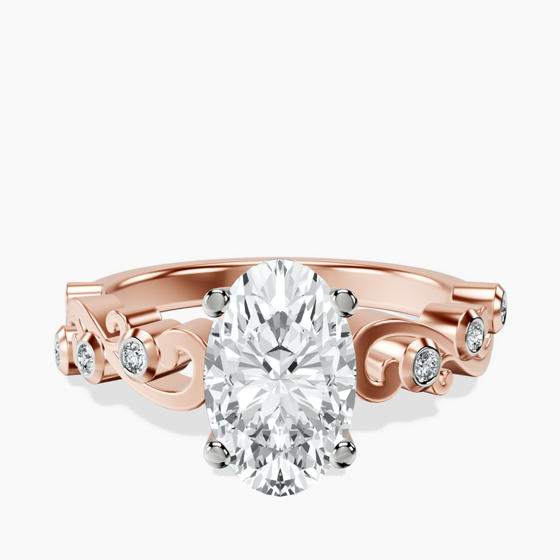 9ct Rose Gold Catrina Cutwork Lab Diamond Ring front image